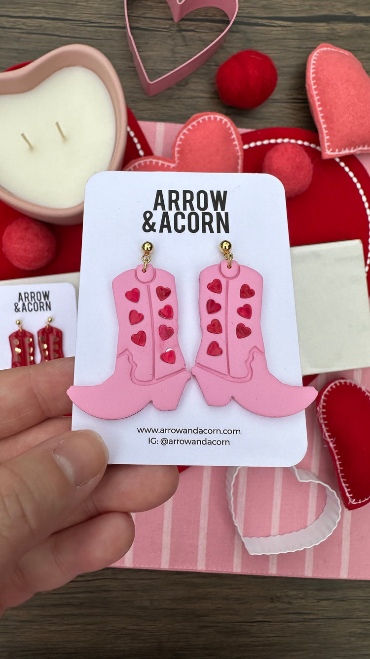 Heart Boot Dangles