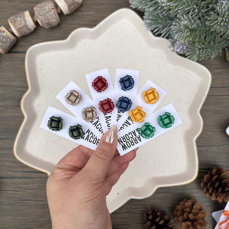 Holiday Ribbon Studs