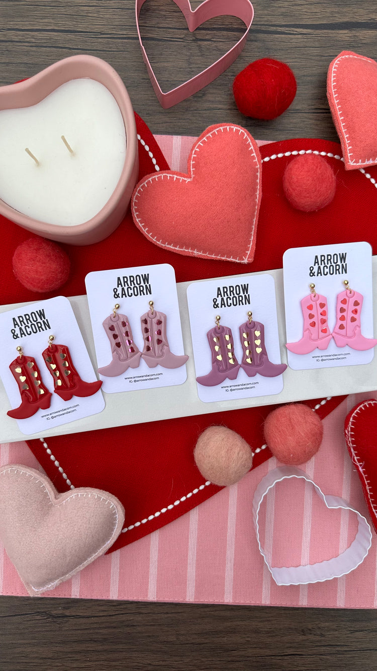 Heart Boot Dangles